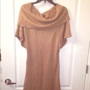 TAN SWEATER DRESS